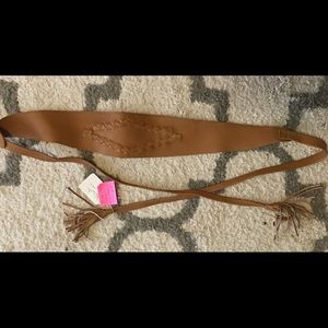 B low the belt brand tan leather belt